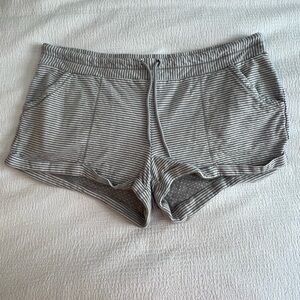 Banana Republic Gray Striped Lounge Shorts